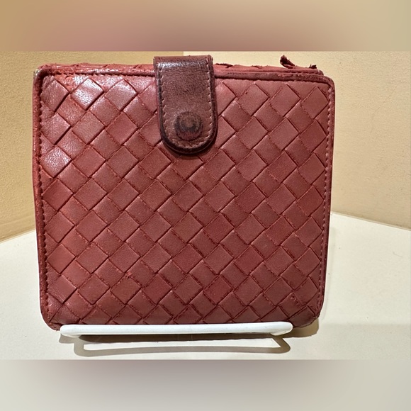 Bottega Veneta Sienna Brown Intreccio Bifold Wallet - Picture 1 of 14